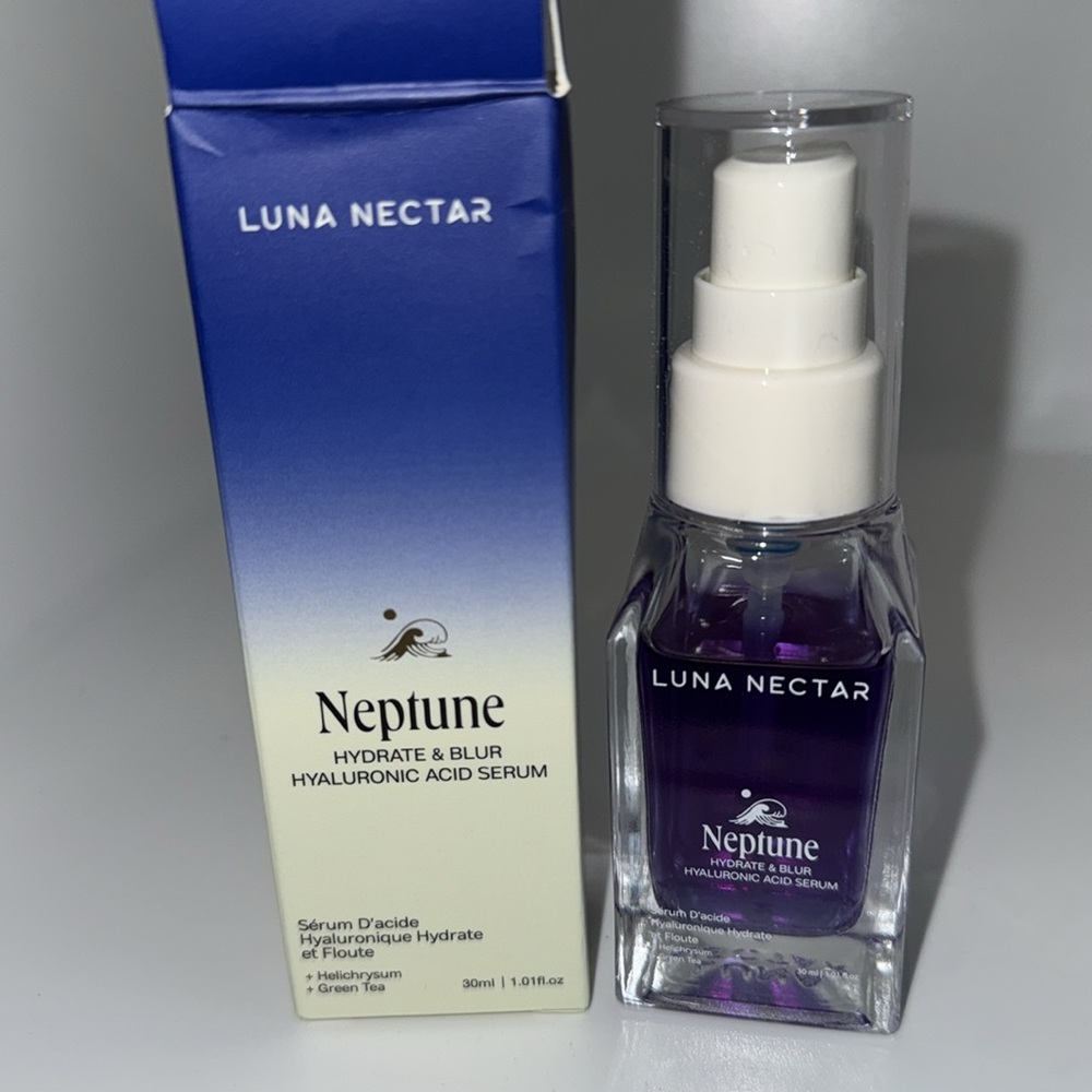 Luna Nectar Neptune Blur & Hydrate Hyaluronic Acid Facial Serum 1oz NEW - Picture 2 of 9